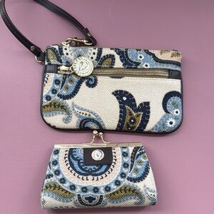 Spartina Elegant Paisley Print Wristlet and coin purse